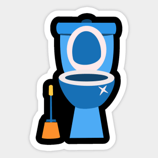 Hand Drawn "Toilet Closet" Sticker